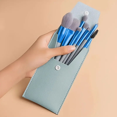 Makeup Brushes 8Pcs Set Travel Makeup Brush Kit with Bag Mini EyeShadow Foundation Loose Powder Blush Detail Brush Beauty Tools