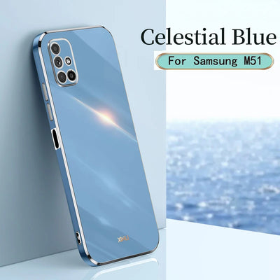 Funda de TPU suave para Samsung Galaxy M51 con protección antihuellas para la cámara.