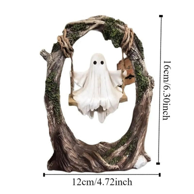 Halloween Themed Halloween Swing Ghost Ornament Handicraft Model Spooky Ghosts Decor Statue Collectible