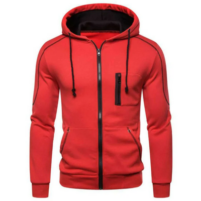 Mens Hooded Jacket Casual Motorcycle Jacket Outdoor Zip Warm Jacket