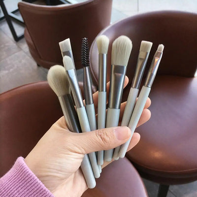 8PCS Macaron Makeup Brushes Set Eye Shadow Foundation Women Cosmetic Brush DIY Blush Powder Blending Beauty Soft Make Up Tools