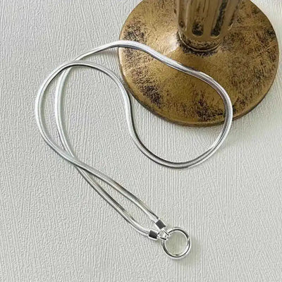 Hot S925 Sterling Silver Necklace 18-20-22inch Simple Choker Snake Bone Round Accessories Men's & Women's Gift Fine Jewelry