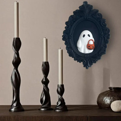Resin Halloween Gothic Statue Halloween Themed Wall Mounted Ghost Wall Hanging Ornament Handcrafted Model