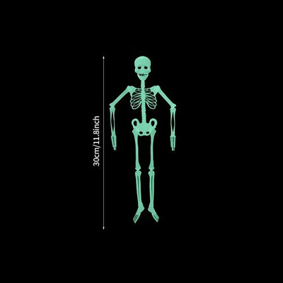 Scary Halloween Decoration Halloween Props Luminous Hanging Decoration Outdoor Party Horror Luminous Movable Skull Skeleton
