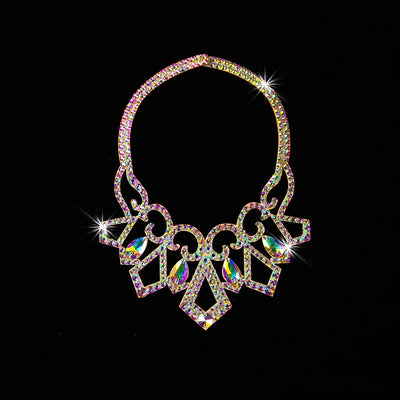 Necklace Collar Choker Ancient Egyptian Costume Belly Dance Jewelry Sparkle Rhinestone Costume Accessory Photography Show Stage