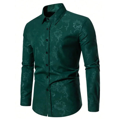 FGKKS Brand Men Shirt Fashion 2025 New Long Sleeve Prined Streetwear Male Casual Elastic shirt