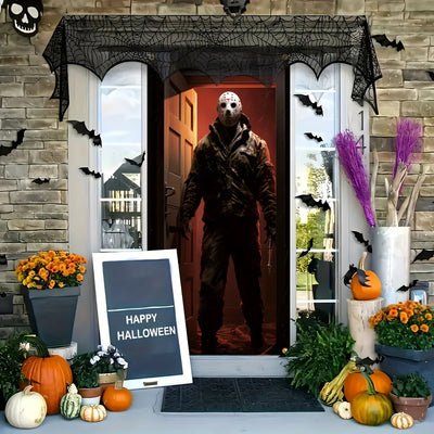 1 piece Halloween men's party theme with mask decoration, suitable for indoor and outdoor entrances, courtyards, and gardens