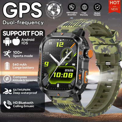 2025 New For HUIAWE GPS Smart Watch Men 540 mAh Battery 3ATM Waterproof Smartwatch Compass Altimeter Barometer Sport Bracelet