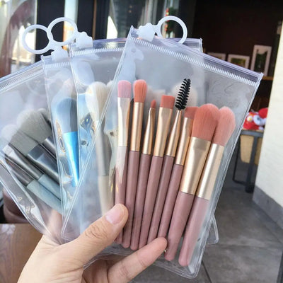 8PCS Macaron Makeup Brushes Set Eye Shadow Foundation Women Cosmetic Brush DIY Blush Powder Blending Beauty Soft Make Up Tools