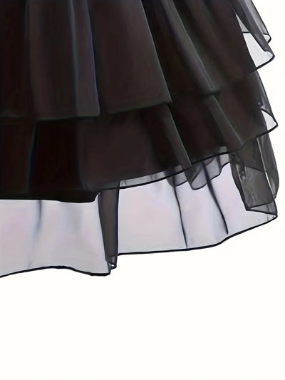 2025 Halloween Horror Children Cosplay Wen. Princess  Add. Black Dress ATF Family Casual Cute Dress For Holiday Party Set
