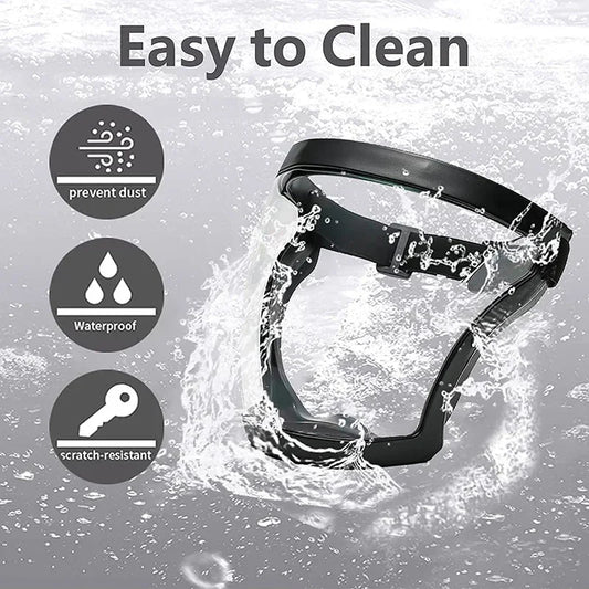 Work Protection Mask Full Face Shield Reusable Home Kitchen Splash Protection Mask Anti-fog Windproof Dustproof Mask With Filter