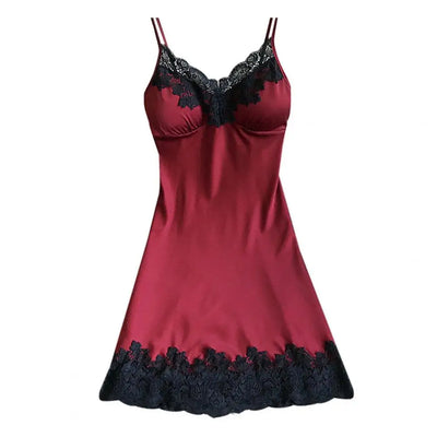 Women Nightie Great Patchwork Women Nightie All Match Pajamas  Sexy Women Nightie for Home