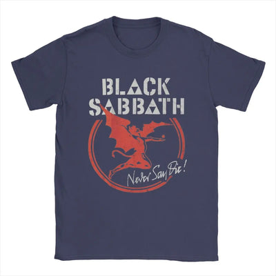 Men's T-Shirts Black Cool Sabbaths Novelty Cotton Tee Shirt Short Sleeve T Shirt Round Collar Tops Gift Idea