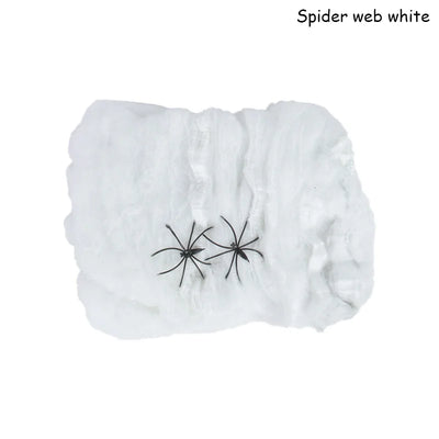 Halloween Decorations Artificial Spider Web Stretchy Cobweb Scary Party Halloween Decoration for Bar Haunted House Scene Props