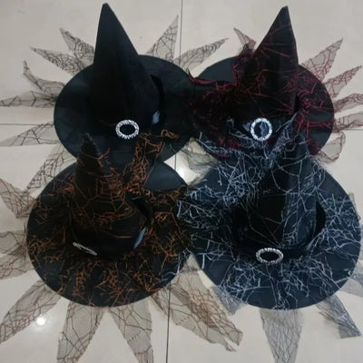 Holiday Party Supplies Halloween Witch Hats Makeup Costumes Props Halloween Decorations for Home День Рождения Декор Witch Hat