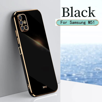 Funda de TPU suave para Samsung Galaxy M51 con protección antihuellas para la cámara.