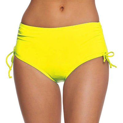 Women Swim Trunks High-Waisted Ruffle Trim Bikini Bottoms Breathable Quick-Drying Tummy Control Woman Swimwear For Beach
