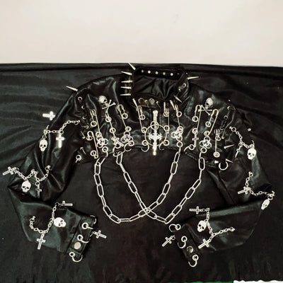 y2k Jacket y2k fashion  gothic Jacket gothic clothes y2k clothes Skull Cross Jacket e girl clothesharajuku Jacket vintage Jacket