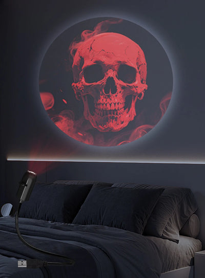 Halloween Theme USB Plug Projection Light Indoor Ceiling Projection Light Wall Ambient Light Holiday Decoration Light Adjustable