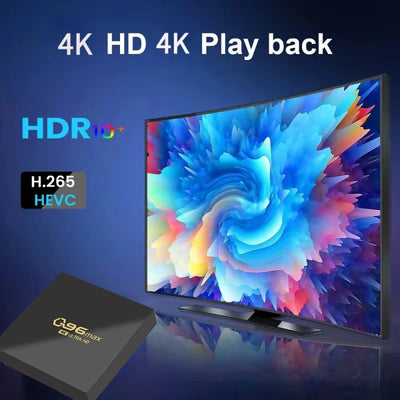 Android 14.0 Q96 MAX Smart TV Box 4G WIFI Set-top Box Allwinner H313 Android Quad Core Media Player Smart TV Box