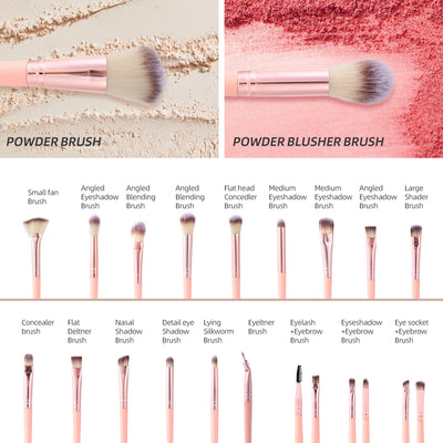 Makeup Brushes and Sponges Set, Pink Makeup Puff,  Headband, Wristband Remover ,  8-16mm DIY Eyelash Extension Kit makeup tool