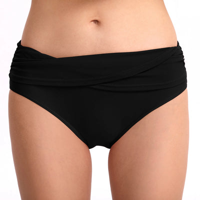 Women Swim Trunks High-Waisted Ruffle Trim Bikini Bottoms Breathable Quick-Drying Tummy Control Woman Swimwear For Beach