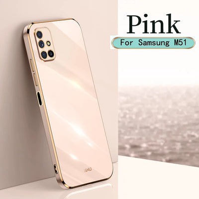 Funda de TPU suave para Samsung Galaxy M51 con protección antihuellas para la cámara.