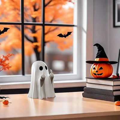 New Halloween family scary White Ghost party decorating yard ornaments study tabletop decorative knickknacks