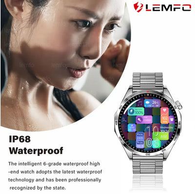 LT09 WATCH GTS4 Smart Watch Men IP68 Waterproof 1.53 HD Screen 360*360 Bluetooth Call 330mAh Blood Oxygen Smartwatch For Men