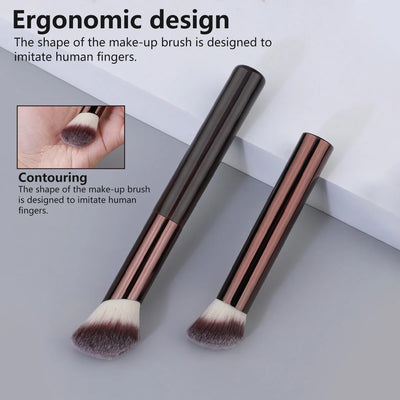 Makeup Brushes Powder Foundation Concealer  Eye Shadow Eyebrow Eyeliner Sculpting Brush Aluminum Handle