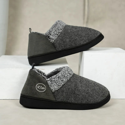 Kidmi Winter Fur Women Shoes Loafers Antiskid Outdoor Warm Cotton Shoes Soft Fleece Fuzzy Women Shoes Indoor Cozy House Slippers
