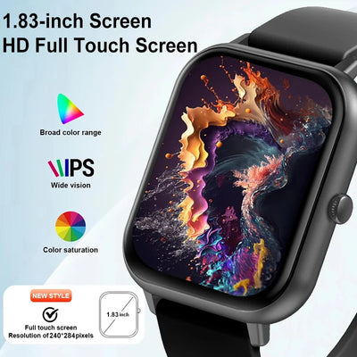For Xiaomi 2025 New Smart Watch Men Bluetooth Call Fitness Tracker Heart Rate IP68 Waterproof Smart Watch Men Women IOS Android
