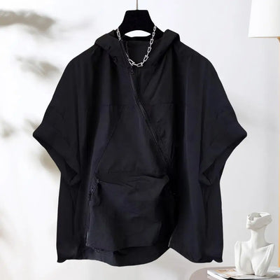 Shirt men's new summer fashion casual loose short sleeve fashion hooded top brand half sleeve hooded top thin coat men