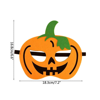 Halloween Pumpkin Ghost DIY Mask Children's Ghost Festival Party Makeup Dance Props Halloween Decoration Supplies Felt Eye Mask