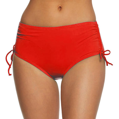 Women Swim Trunks High-Waisted Ruffle Trim Bikini Bottoms Breathable Quick-Drying Tummy Control Woman Swimwear For Beach