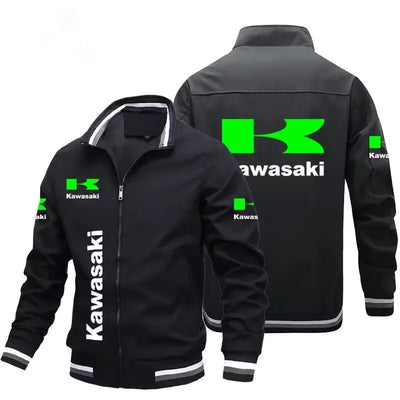 2024 Men's Jacket Motorcycle Jacket Casual Windproof Jacket Racing Jacket Plus Size Kawasaki Sports Shirt Tops