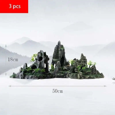 Large fish tank decoration resin aquarium decoration rockery landscape accessories fish tank aquarium decoration background