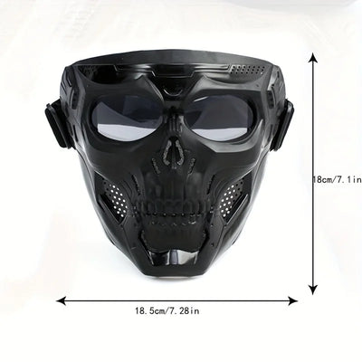 Motorcycle skull mask wind goggles outdoor sports riding glasses Halloween props windproof tactical mask