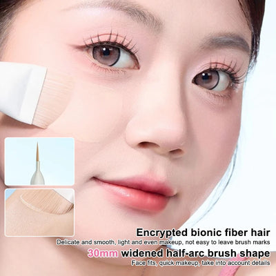 Makeup Ultra-Thin Brush Set Foundation Brush With Traceless Sponge Powder Soft Puff Angled Head Makeup Brush Beauty Tool