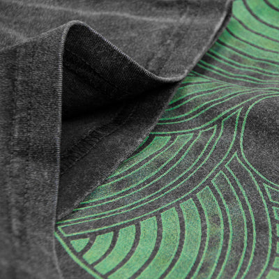 Hiroshi Yoshimura Green T-Shirt Inoyama Land Brian Eno Washed Loose Drop Shoulder Retro Men's Short Sleeve Oversize Cotton Shirt