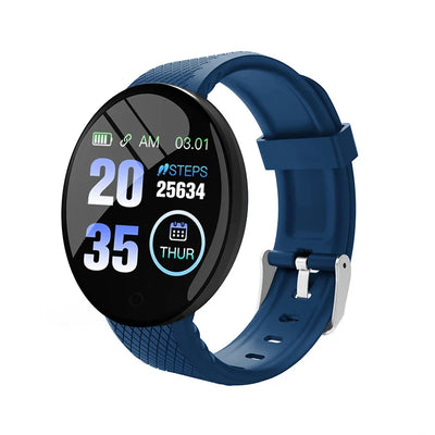 2025 New D18 Smart Watch Heart Rate Monitor Men's Women's Smartwatch Round Fitness Digital Watches for Men Women Band Bracelet