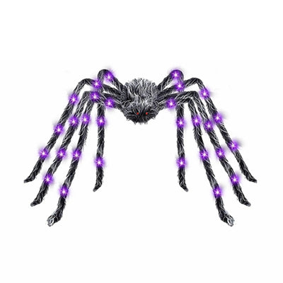 Luminous Halloween Spider Scary Big LED Spider Web Haunted Indoor Outdoor Halloween Decorations Props