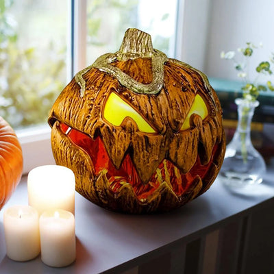 2025 Halloween Horror Pumpkin Head Yard Decor Outdoor Garden Ornaments Can Light And Sound Automatically Lift And Lower Gifts