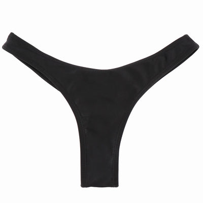 Fashion Ladies Thong Swim Trunks Multiple Colors Solid Color Pleated Thong Swimwear Women Swim Trunks Bikini Swimwear