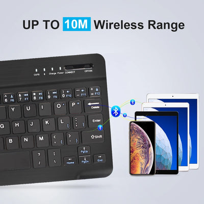 Bluetooth Keyboard Mini Keyboard 200mAh Rechargeable Keyboard Wireless Gaming Keyboard for PC Laptop Tablet Android iOS Windows