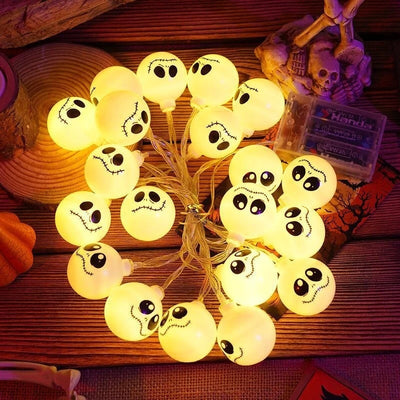2025 Halloween Day Decoration Ghost String Lights LED Spooky Specter Fairy Lights Ghosts Battery Operated Party Indoor Decor
