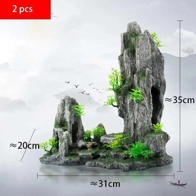 Large fish tank decoration resin aquarium decoration rockery landscape accessories fish tank aquarium decoration background