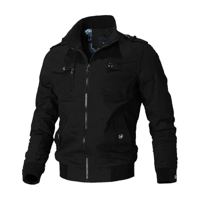 Men's WorkJacket Autumn Fashion Solid Color Pure Cotton Soft Shell Windproof Outdoor Hunting Work Jacket Men's Retro Coat
