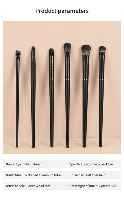 Natural Eye Makeup Brushes Set Eyeshadow Brush Eyebrow Contour Eyeliner Brush Women Eyes Cosmetic Blending Detail Make Up Tools