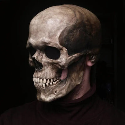 Halloween Movable Jaw Full Head Skull Mask Skeleton Mask Halloween Costume Horror Evil Scary Masks Holiday Party Masquerade